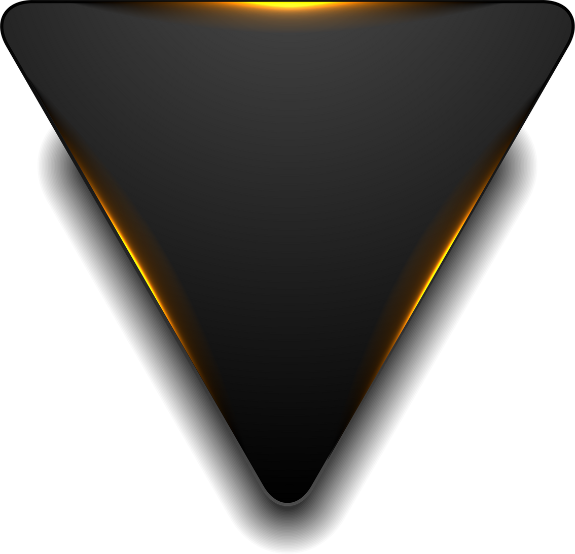 Black triangle with fiery orange lights